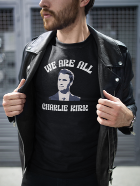 We Are All Charlie Kirk Pop Art Unisex T-Shirt | Patriotic Graphic Tee | Minimalist Political Shirt