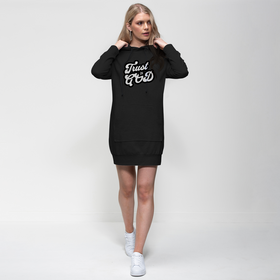 Trust in God Hoodie Dress – Christian Faith Long Hoodie for Women - 0