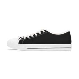 Fear No Evil Sneakers | Psalm 23 Logo | Women's Black Low Tops - Encore2woUS 5.5White sole