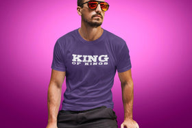 King of Kings Bold Lettered Unisex Short Sleeve Tee - Encore2woBlackS