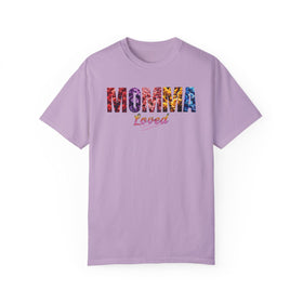 Momma Loved Floral T-Shirt - Multicolored Flower Script Comfort Colors Tee - Encore2woOrchidS