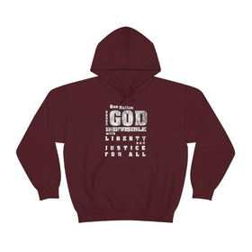 One Nation Under God Pledge of Allegiance Unisex Hoodie Sweatshirt - Encore2woMaroonS