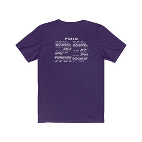 Psalm 23 With Verse in Text Unisex Backprint T-Shirt - Encore2woTeam PurpleL