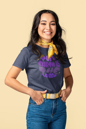 Vintage 'The Earth is the Lord's' Circular Designed Tee Unisex T-Shirt - Encore2woBlackS