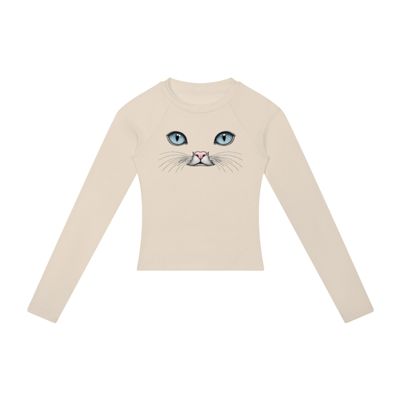 Cat Eyes Women’s Slim Raglan Long Sleeve T-Shirt
