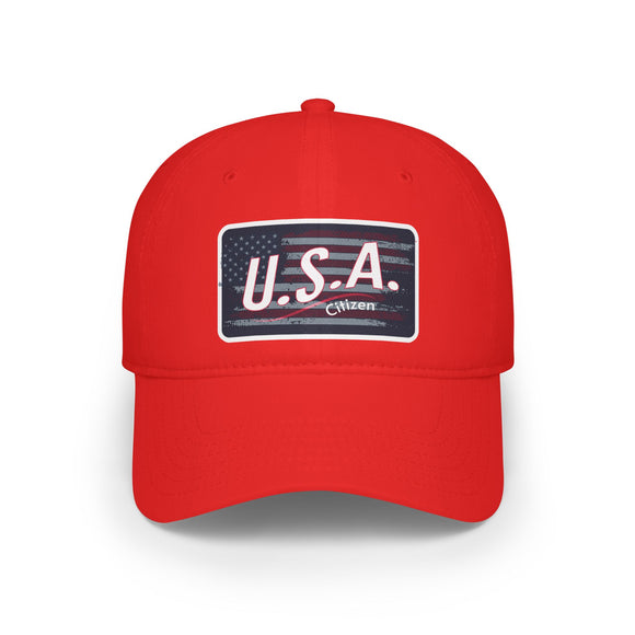 USA Citizen Low Profile Baseball Cap, Patriotic Hat,  Independence Day Hat, Summer Cap, Patriotic July 4th
