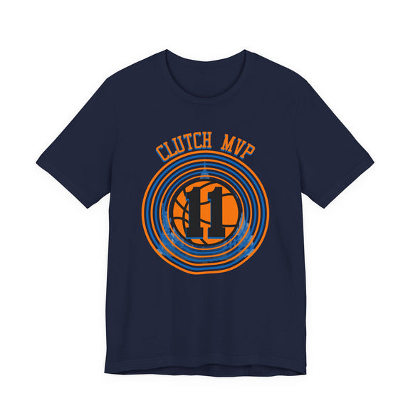 Clutch MVP Basketball Tee – Retro Orange & Blue Hoop Graphic