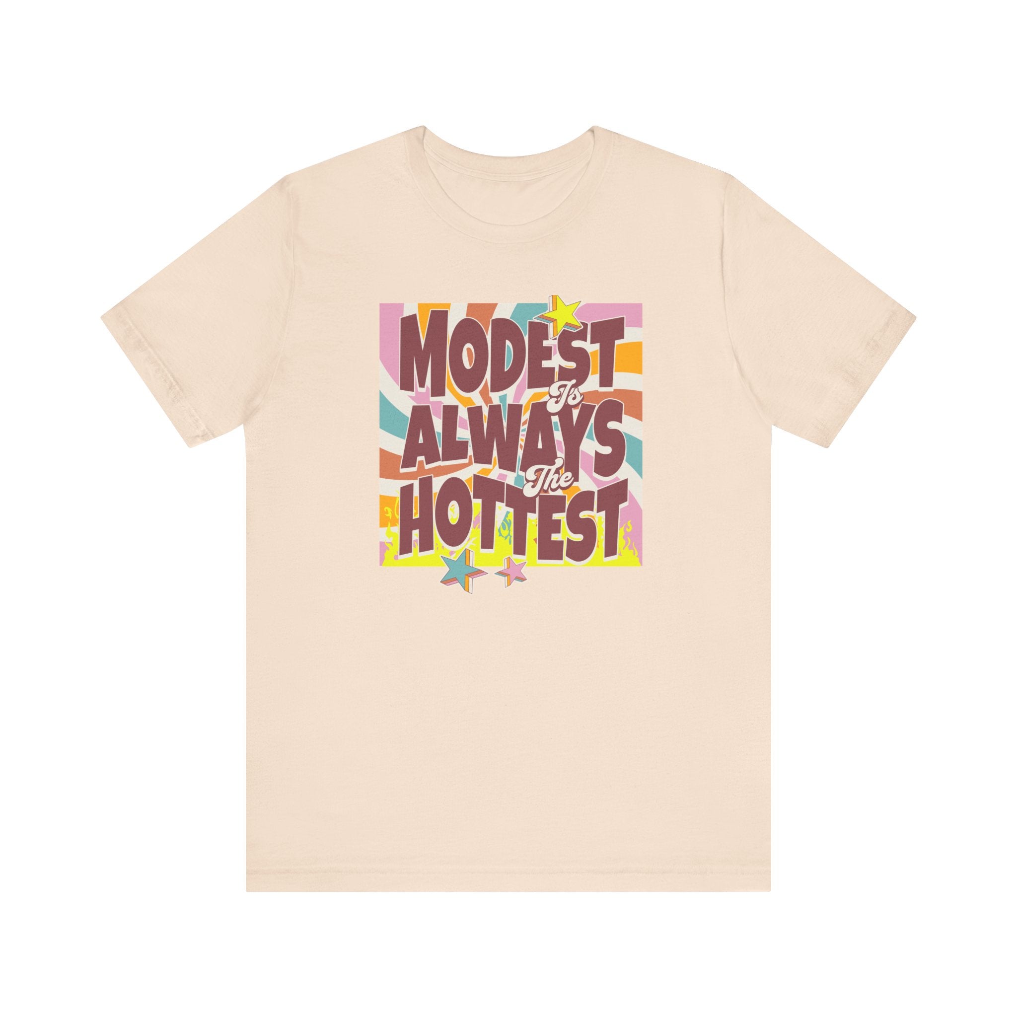 Retro Modest is Always the Hottest T-Shirt - Vintage Sunburst Design Tee