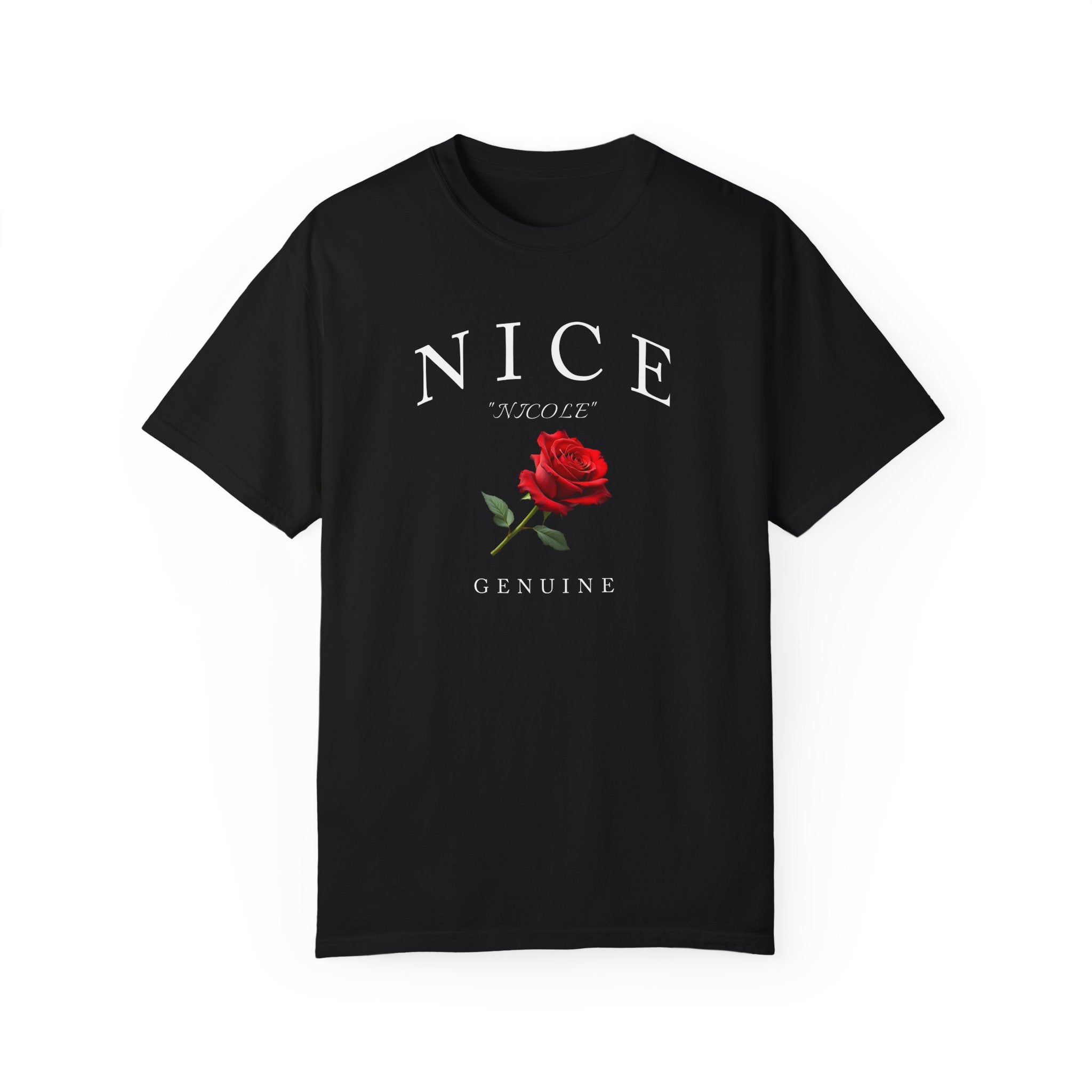 Buy black Personalized NICE Comfort Colors 1717 Red Rose T-Shirt