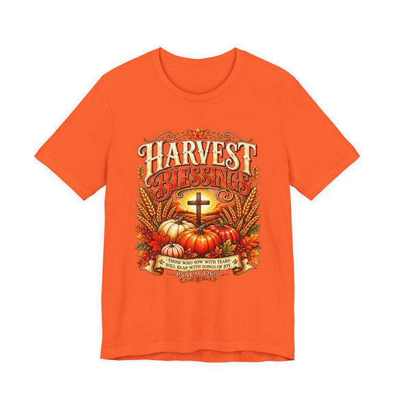 Harvest Blessings Psalm 126:5 Christian Fall T-Shirt Thanksgiving