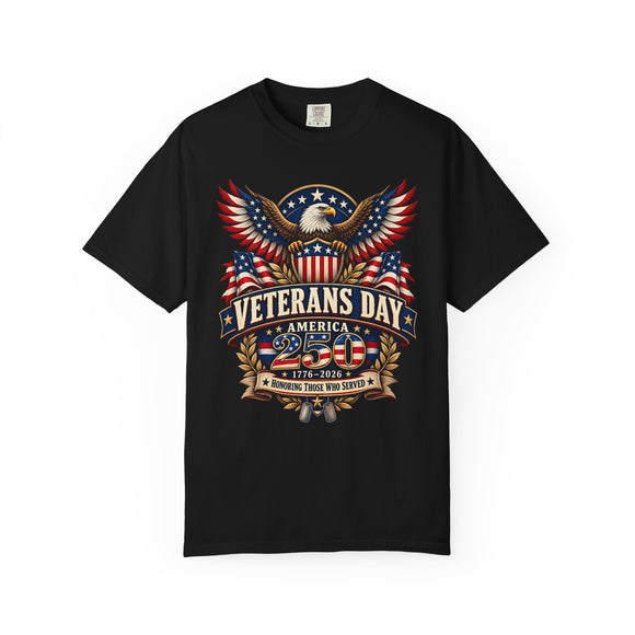 Veterans Day America 250 T-Shirt for Veterans and Patriotic Families