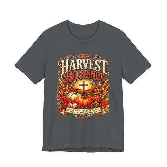 Harvest Blessings Psalm 126:5 Christian Fall T-Shirt Thanksgiving