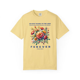 Give Thanks to the Lord Boho Floral Christian T-Shirt