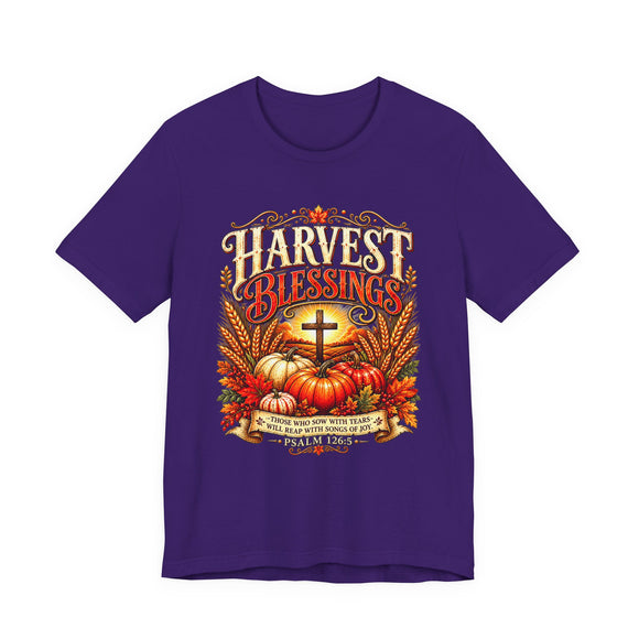 Harvest Blessings Psalm 126:5 Christian Fall T-Shirt Thanksgiving