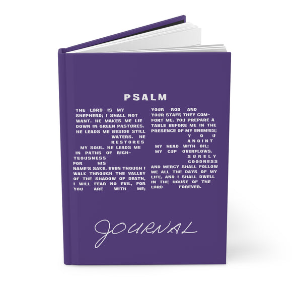 Psalm 23 Journal Purple Hardcover Matte "The Lord is My Shepherd"