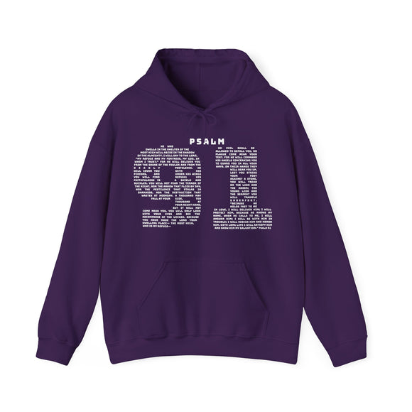 Psalm 91 Hoodie — Comforting Scripture Verse Pullover for Faith & Protection
