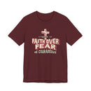 Faith Over Fear Be Courageous Christian T-Shirt | 2 Timothy 1:7 Inspirational Faith Tee-10