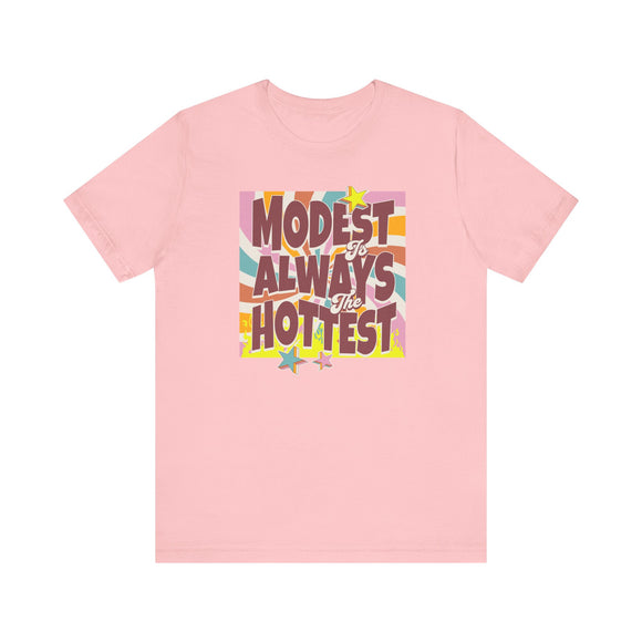 Retro Modest is Always the Hottest T-Shirt - Vintage Sunburst Design Tee