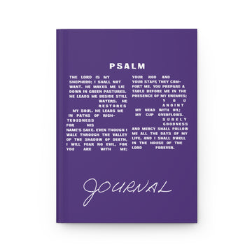 Psalm 23 Journal Purple Hardcover Matte "The Lord is My Shepherd"