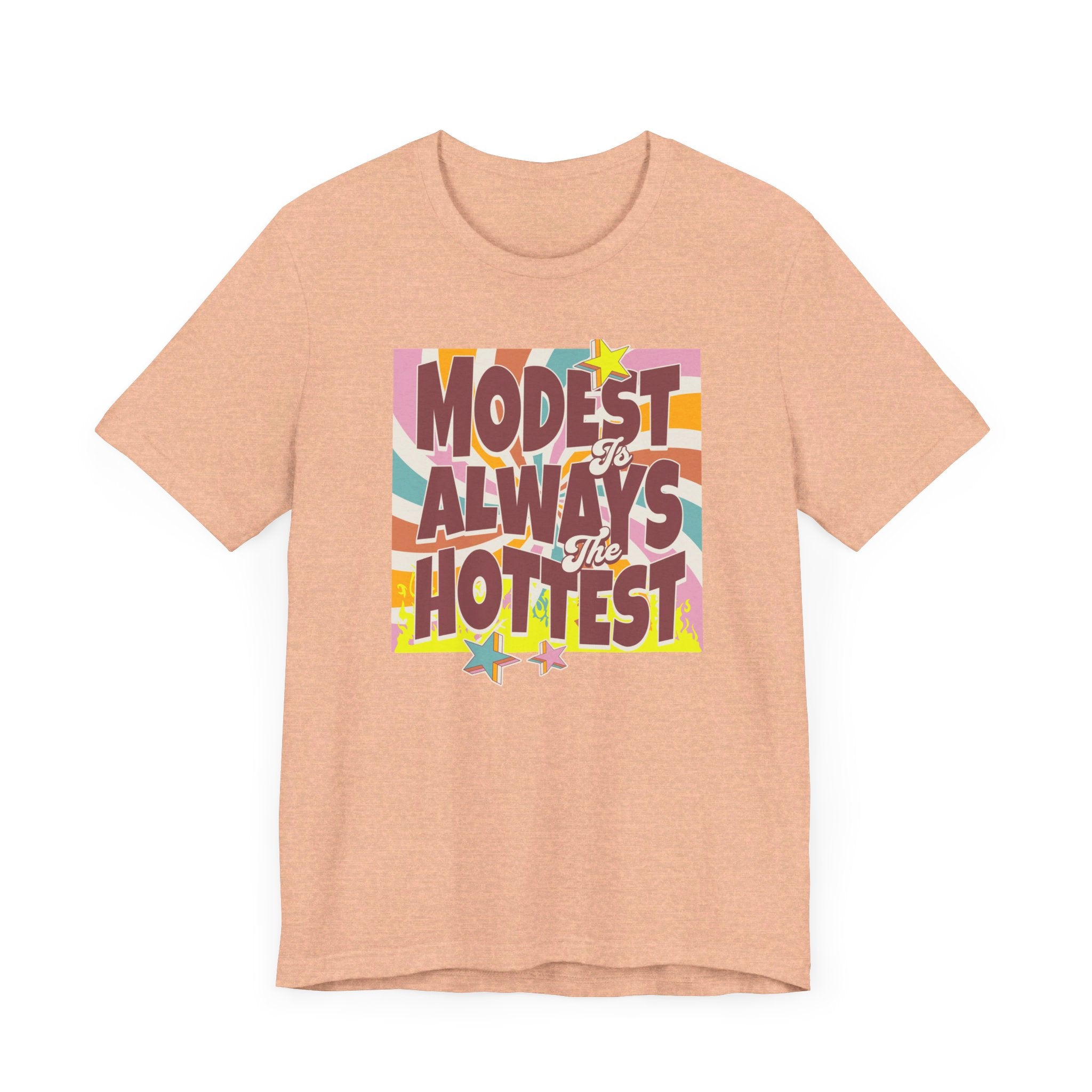 Retro Modest is Always the Hottest T-Shirt - Vintage Sunburst Design Tee