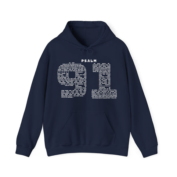 Psalm 91 Hoodie — Comforting Scripture Verse Pullover for Faith & Protection