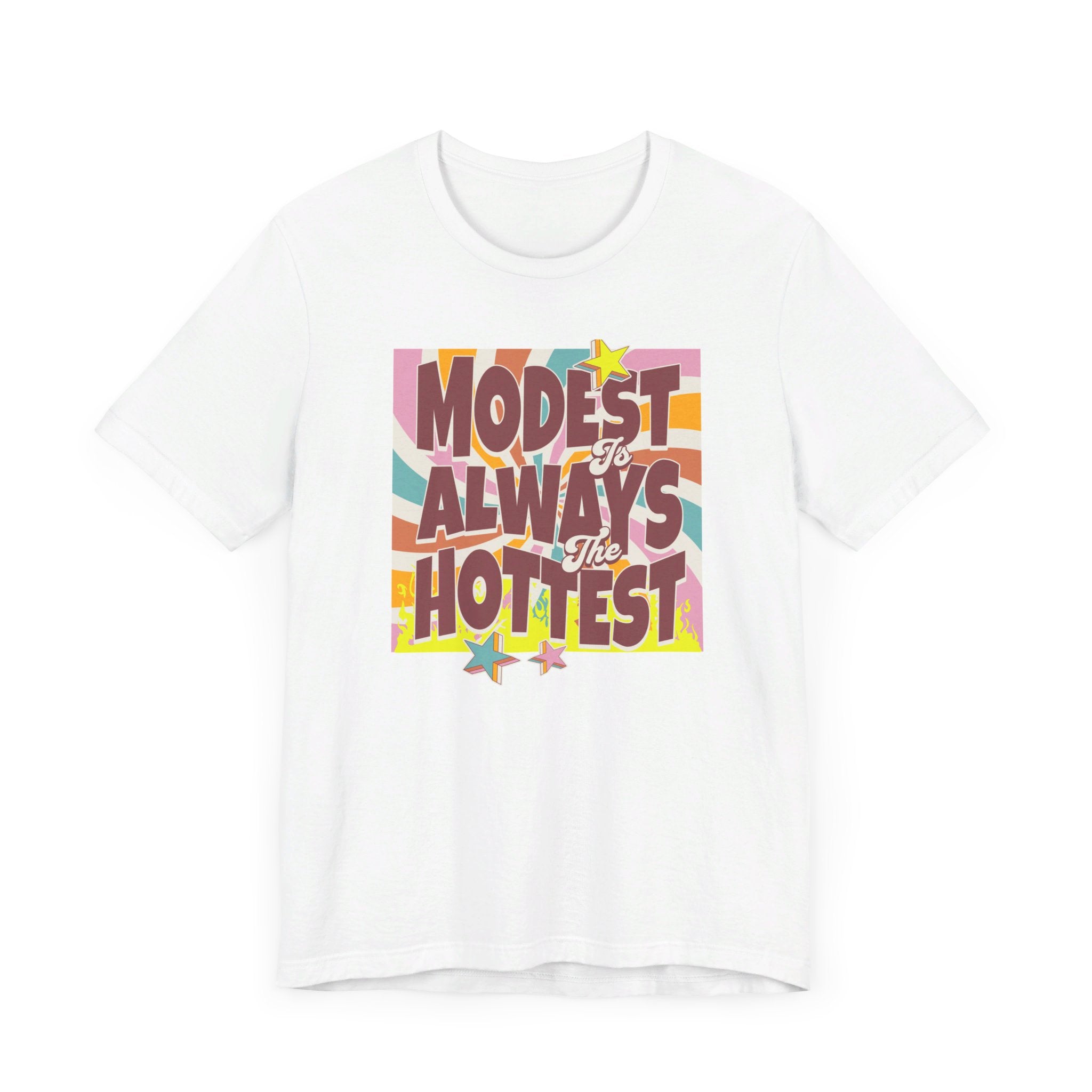 Retro Modest is Always the Hottest T-Shirt - Vintage Sunburst Design Tee