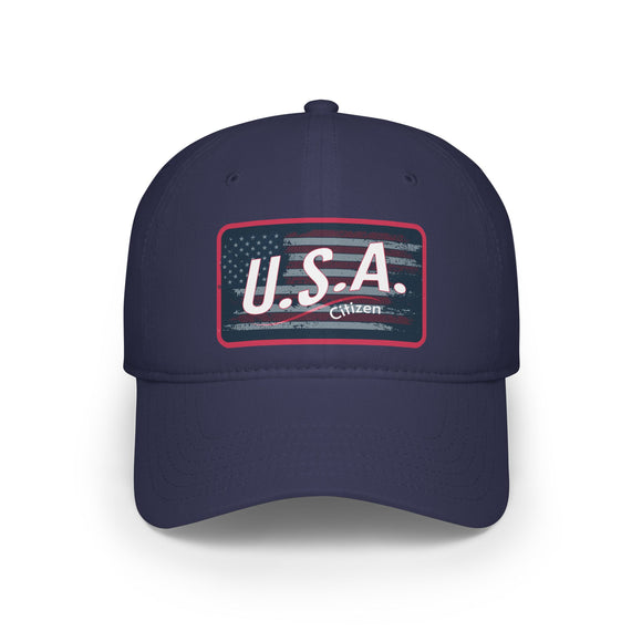 USA Citizen Low Profile Baseball Cap, Patriotic Hat,  Independence Day Hat, Summer Cap, Patriotic July 4th