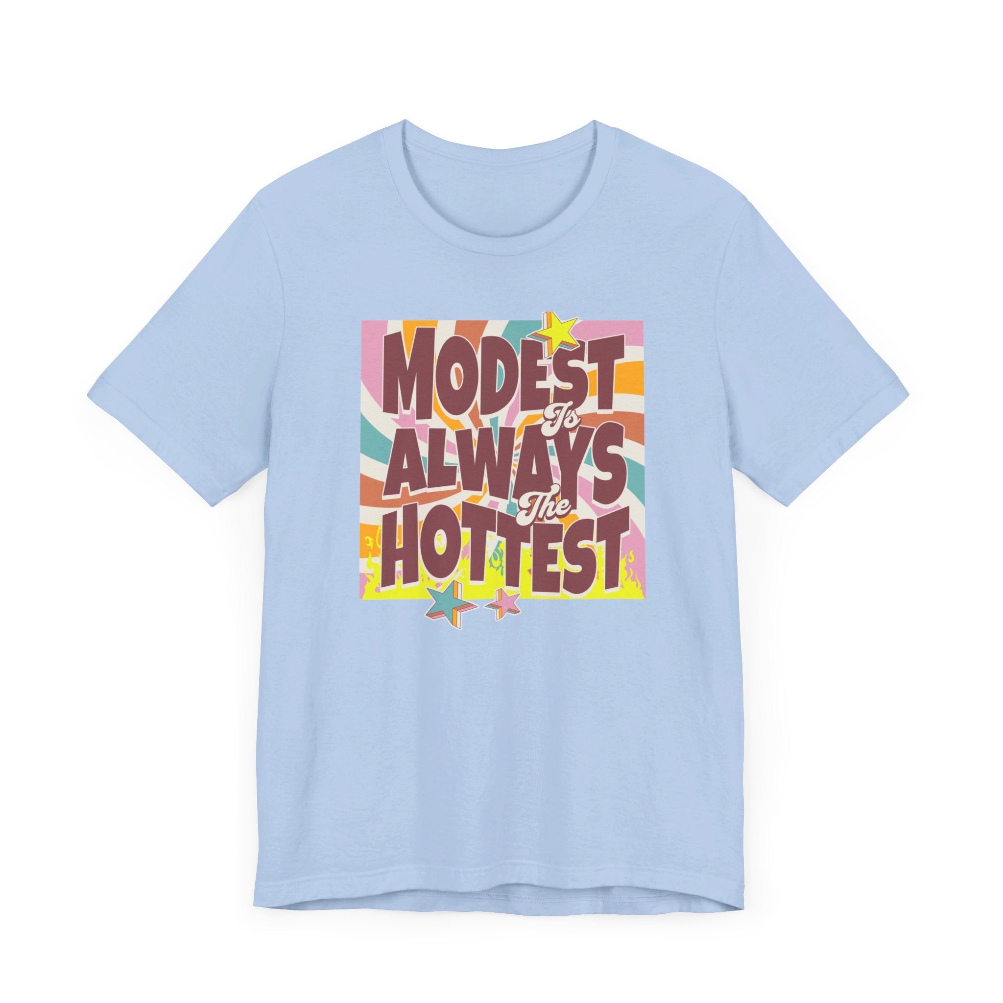 Retro Modest is Always the Hottest T-Shirt - Vintage Sunburst Design Tee