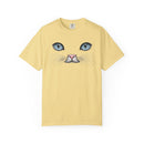Blue Cat Eyes Face Comfort Colors T-Shirt for Cat Lovers-15