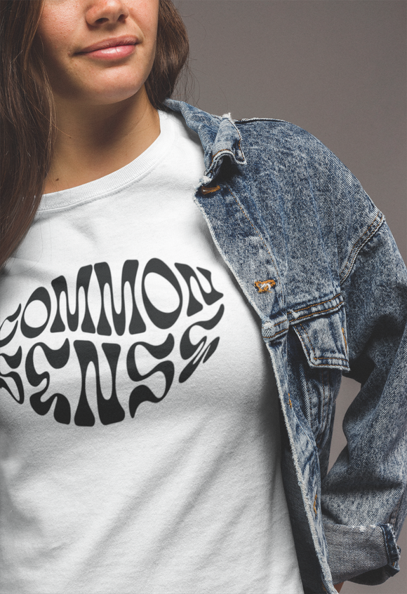 Common Sense Unisex Tee - Retro Casual Streetwear Graphic T-Shirt