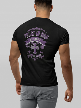 Trust in God Front & Back Christian T-Shirt – Jeremiah 17:7 Bible Verse