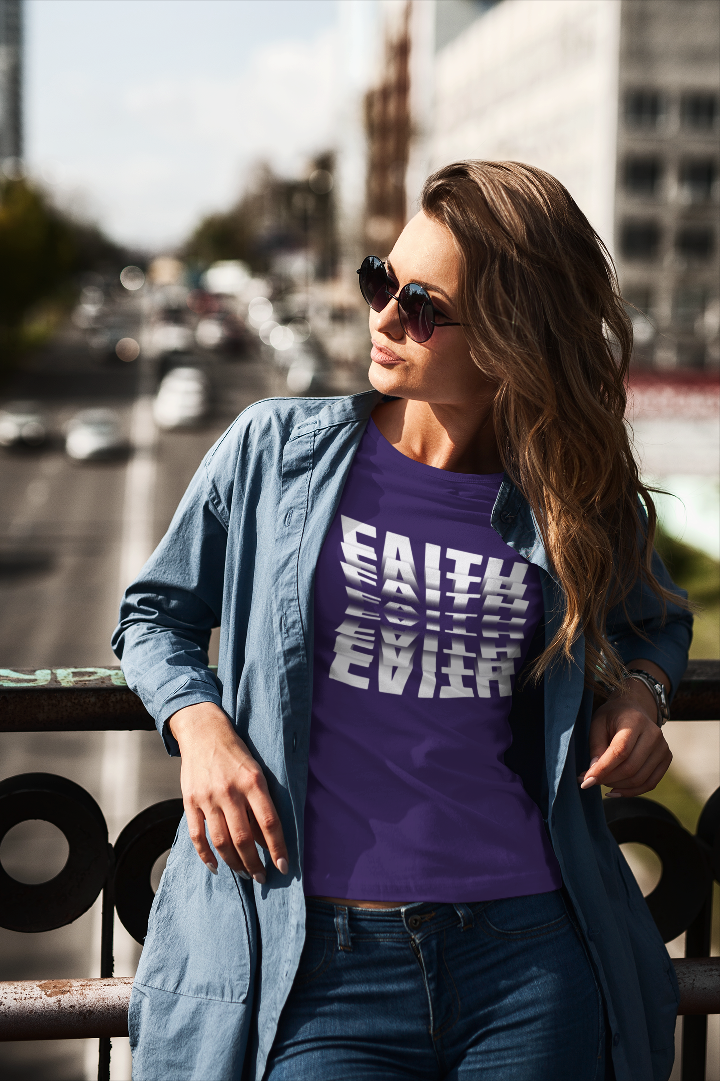 FAITH T-Shirt,  3D Mirror Text Christian T-Shirt – Christian Streetwear, Flip Text Effect Tee