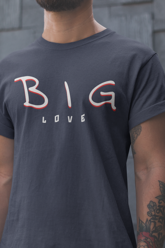 BIG Love Minimalist T-Shirt, Unisex Positive Vibes Tee, Inspirational Clothing