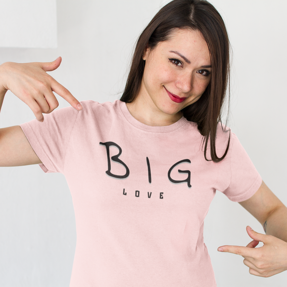 BIG Love Minimalist T-Shirt, Unisex Positive Vibes Tee, Inspirational Clothing