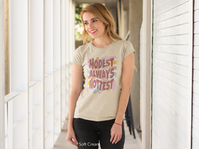 Retro Modest is Always the Hottest T-Shirt - Vintage Sunburst Design Tee