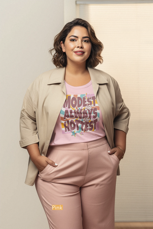 Retro Modest is Always the Hottest T-Shirt - Vintage Sunburst Design Tee