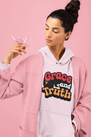 Grace and Truth Retro Unisex Hoodie – Bold Faith-Inspired Design for Everyday Comfort-1