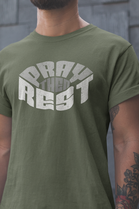 Pray Then Rest Unisex Tee - Relaxed Fit Inspirational Shirt - 0