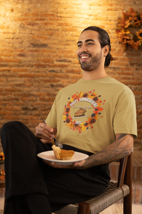 Happy Thanksgiving “I’m Here for the Sweet Potato Pie” Comfort Colors T-Shirt | Fall 2025 Edition - 0