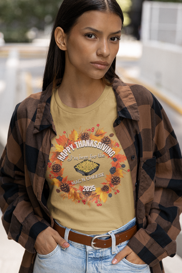 I'm Here for the Mac and Cheese - Funny Comfort Colors Thanksgiving Shirt - 0