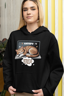 CatCPT Funny Cat Sleeping on Laptop T-Shirt – Cat Psychological Training of Humans Tee-1
