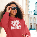 Pray Trust Repeat Hoodie — Faith-Inspired Unisex Religious Pullover-2