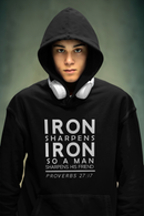 Iron Sharpens Iron Hoodie Men's Bible Verse Gift | Faith Streetwear | Religious Apparel for Him-1
