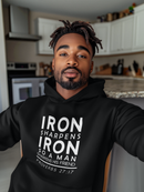 Iron Sharpens Iron Hoodie Men's Bible Verse Gift | Faith Streetwear | Religious Apparel for Him-6