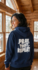Pray. Trust. Repeat. Unisex Zip Hoodie – Christian Front & Back Print-5