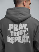 Pray. Trust. Repeat. Zipper Hoodie Back Print-2
