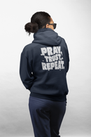 Pray. Trust. Repeat. Zipper Hoodie Back Print-4