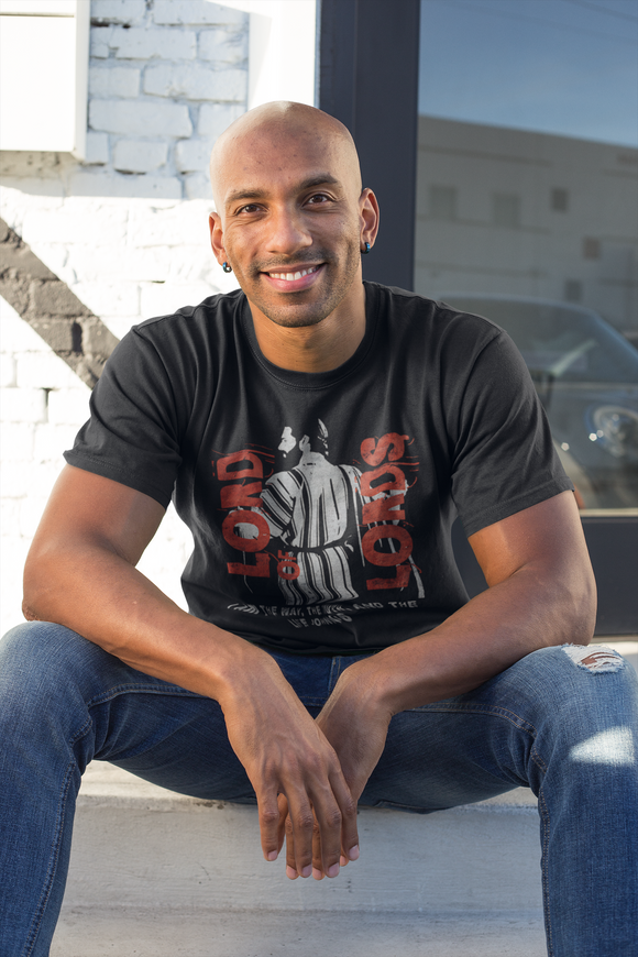 Lord of Lords Jesus Tee — 'I Am the Way, the Truth, and the Life' Christian T‑Shirt Grunge distressed, vintage poster vibe