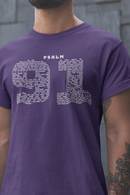 Psalm 91 Text Tee — Scripture Typography Christian T‑Shirt-4