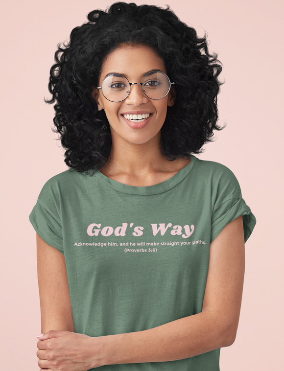 God's Way Proverbs 3:6 Comfort Colors 1717 Christian T-Shirt